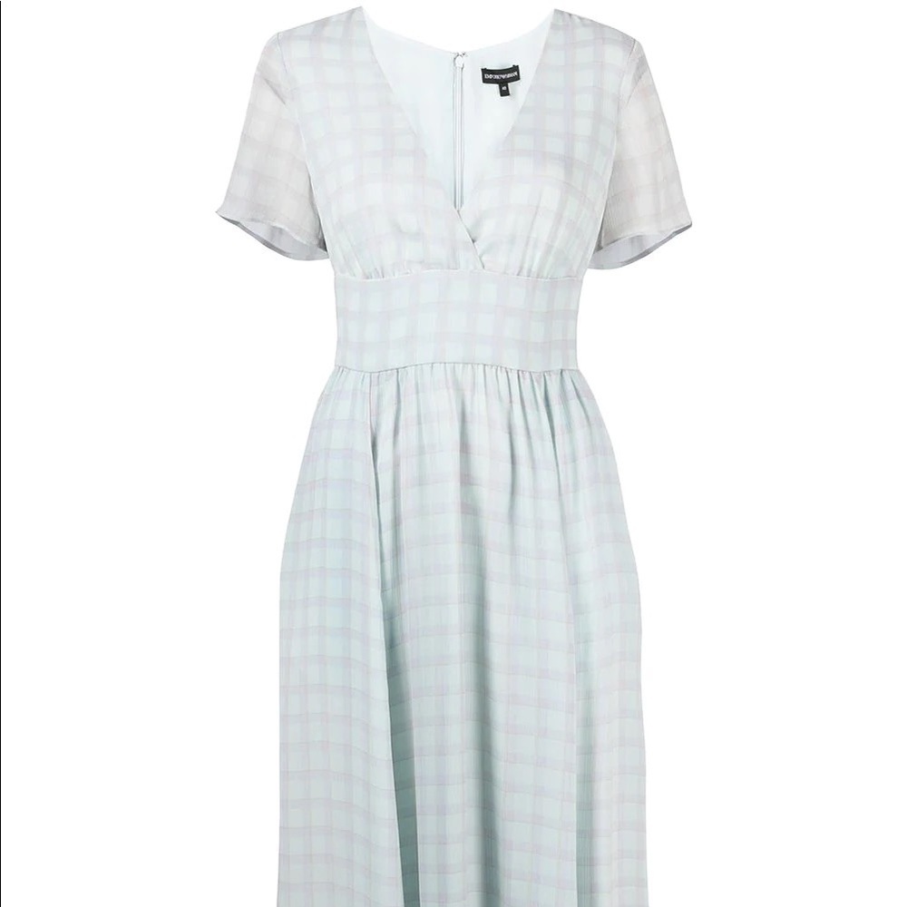 emporio armani patterned midi dress